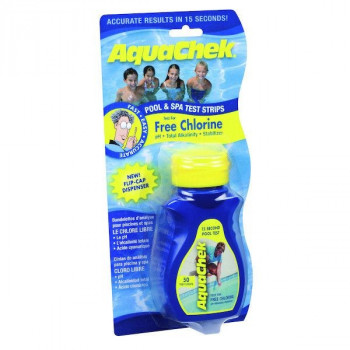 TESTEUR AQUACHECK JAUNE CHLORE/PH/TAC/STAB TUBE 50U