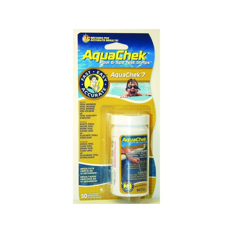 TESTEUR AQUACHECK 7 BROME/CHLORE/ALK/CYA 50U TUBE