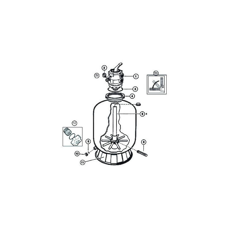 Filtre à sable Pro Top 11m3/h