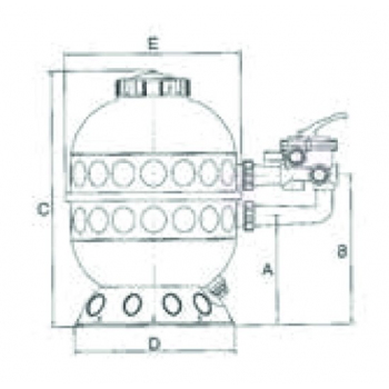 Filtre à sable pro série HI SIDE 6M3/H
