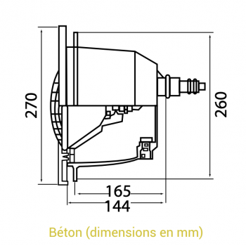 Projecteur LED Blanc 13,5W Béton HAYWARD