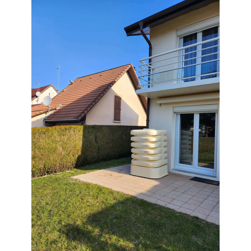 Récupérateur d'eau CUBIQUE 1000 Litres beige