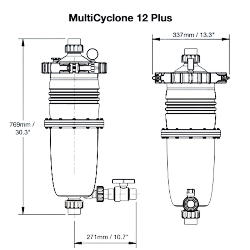 Filtre piscine MultiCyclone MC12 Waterco