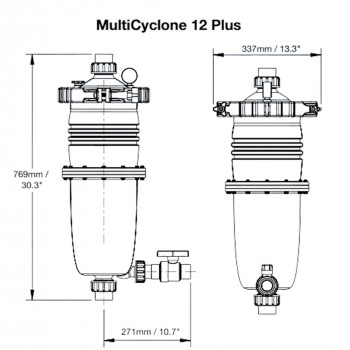 Filtre piscine MultiCyclone MC12 Waterco