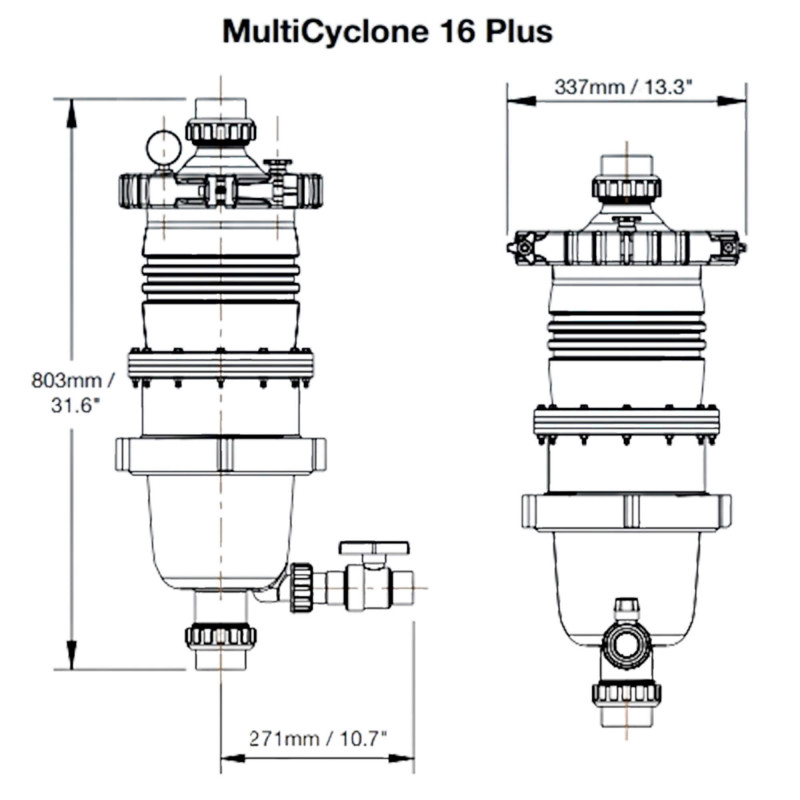 Filtre piscine MultiCyclone MC16 PLUS Waterco