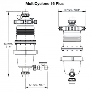 Filtre piscine MultiCyclone MC16 PLUS Waterco