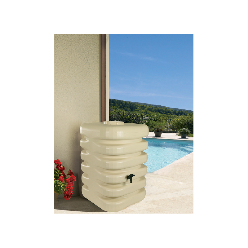 Récupérateur d'eau CUBIQUE 350 Litres beige Récupérateur d'eau CUBIQUE 350 Litres beige