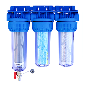 Filtre eau de pluie - porte filtre triplex