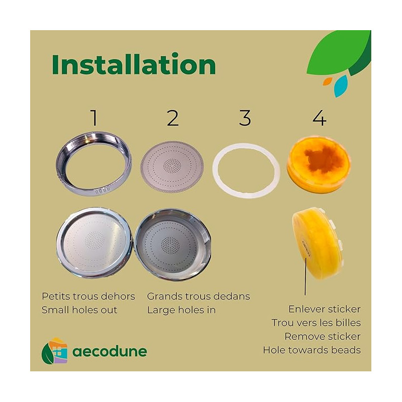 Pack de recharge pommeau de douche anticalcaire - Citron