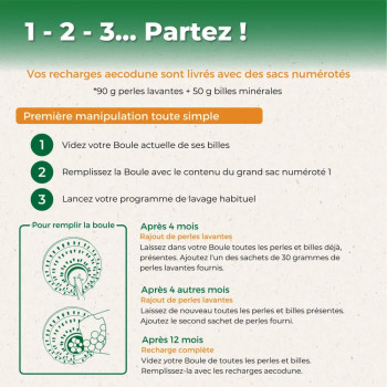 Pack de recharge boule de lessive - 3 sachets Jasmin