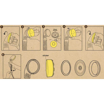 Pack de recharge pommeau de douche anticalcaire - Citron