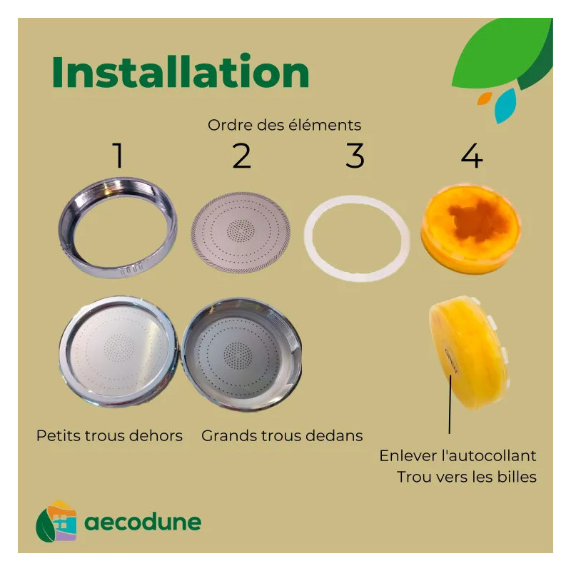 Pack de recharge pommeau de douche anticalcaire - Rose Pack de recharge pommeau de douche anticalcaire - Rose