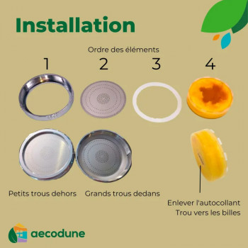 Pack de recharge pommeau de douche anticalcaire - Rose