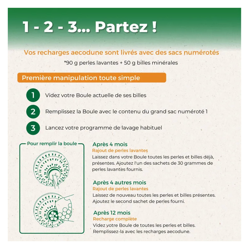 Pack de recharge boule de lessive - 3 sachets Citron Pack de recharge boule de lessive - 3 sachets Citron