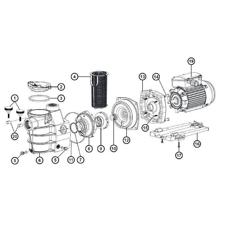 Pompe piscine Max-Flo® 0.5 CV Mono Hayward - 8 m³/h