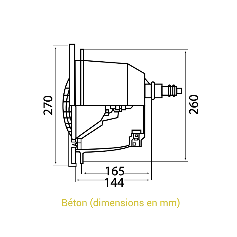 Projecteur LED Blanc 13,5W Béton HAYWARD