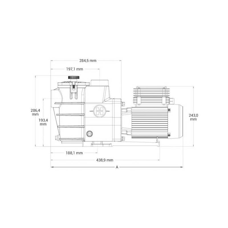 Pompe piscine Max-Flo® 1.5 CV Mono Hayward - 15 m³/h