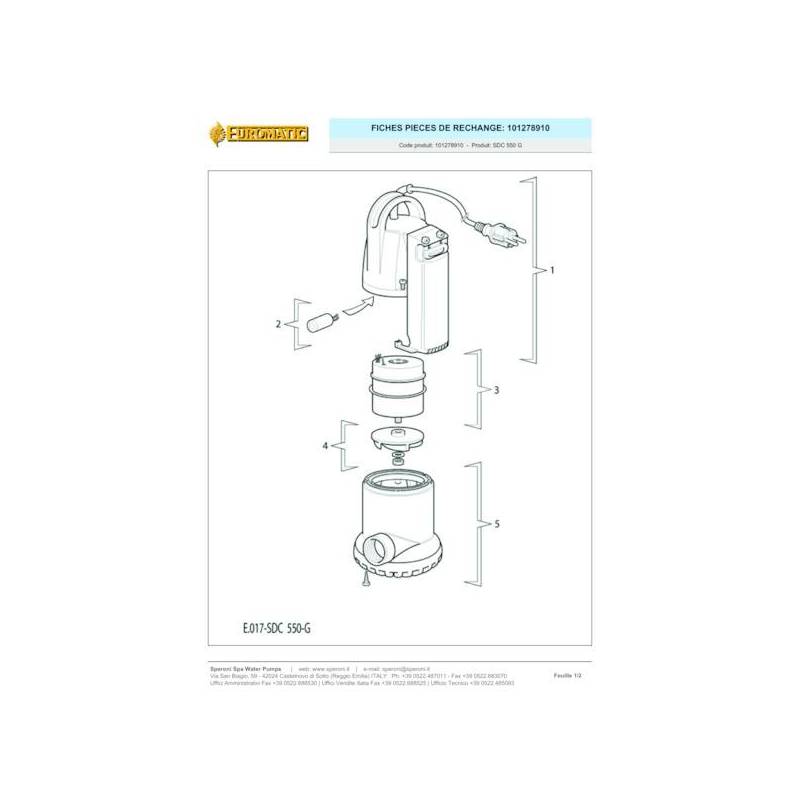 Pompe flotteur intégré SDC 550G