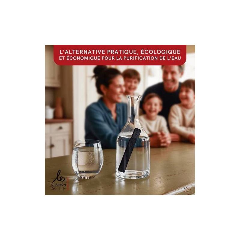 Bâton de charbon végétal filtrant