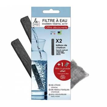 Pack découverte Charbon végétal x2 + 1 filtre à gourde 2