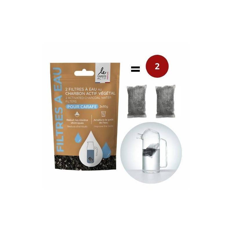 Lot de 2 filtres à carafe au charbon végétal