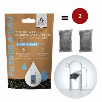Lot de 2 filtres à carafe au charbon végétal