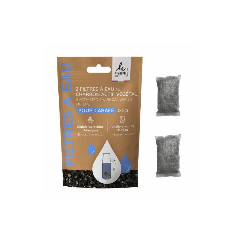 Lot de 2 filtres à carafe au charbon végétal