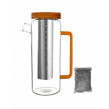 Carafe filtrante en verre au charbon pour l’eau du robinet - Amavéo