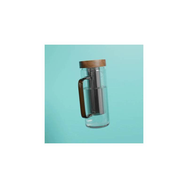 Carafe filtrante en verre au charbon pour l’eau du robinet - Amavéo