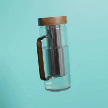 Carafe filtrante en verre au charbon pour l’eau du robinet - Amavéo