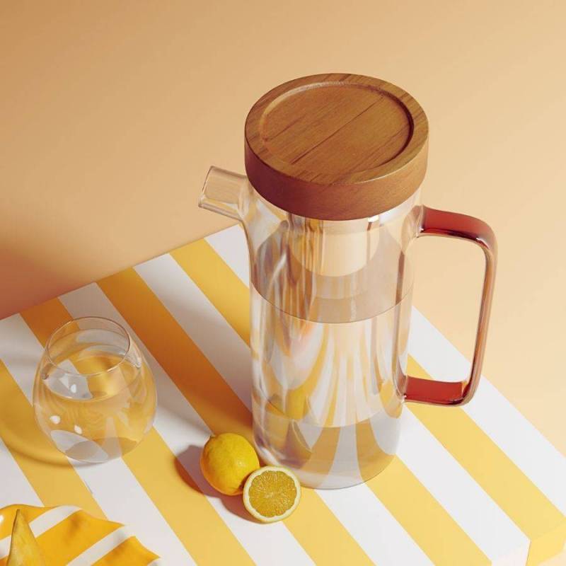 Carafe filtrante en verre au charbon pour l’eau du robinet - Amavéo