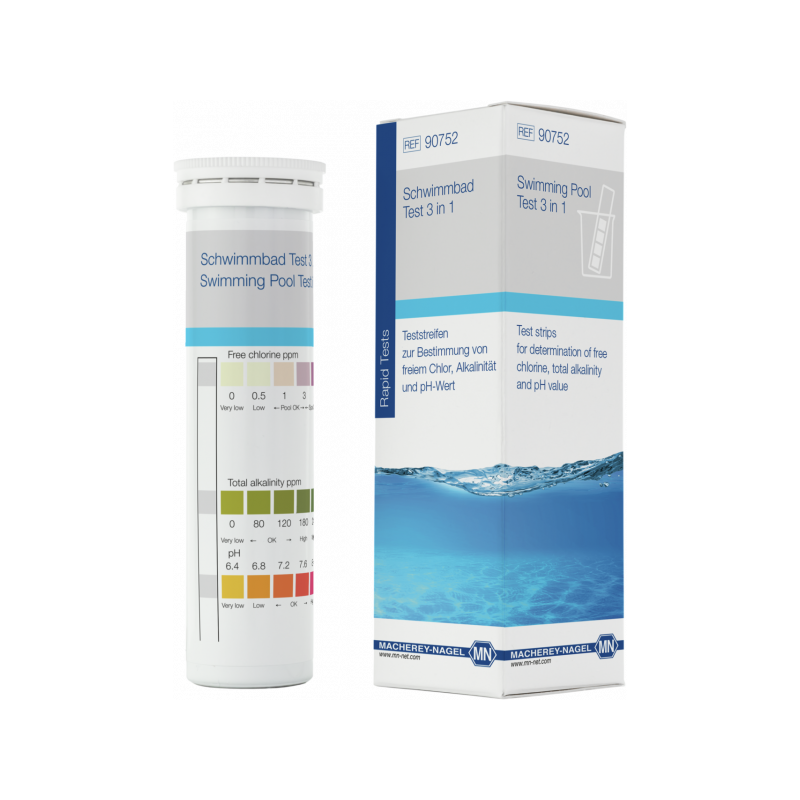Languettes test piscine 3 en 1