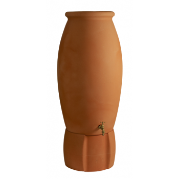 Récupérateur d'eau jarre 235 Litres terre cuite avec socle