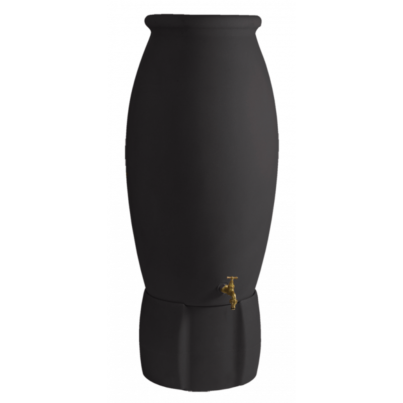 Récupérateur d'eau jarre 235 Litres anthracite avec socle