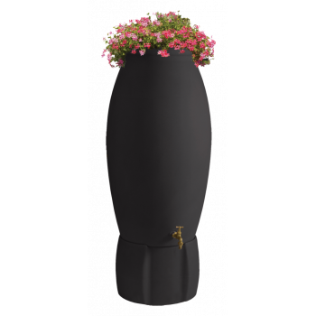 Récupérateur d'eau jarre 235 Litres anthracite avec socle 2