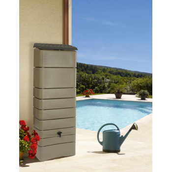 Récupérateur d'eau MURAL 300 Litres taupe 2