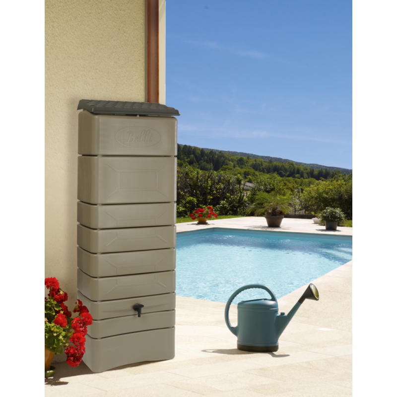 Récupérateur d'eau MURAL 300 Litres taupe