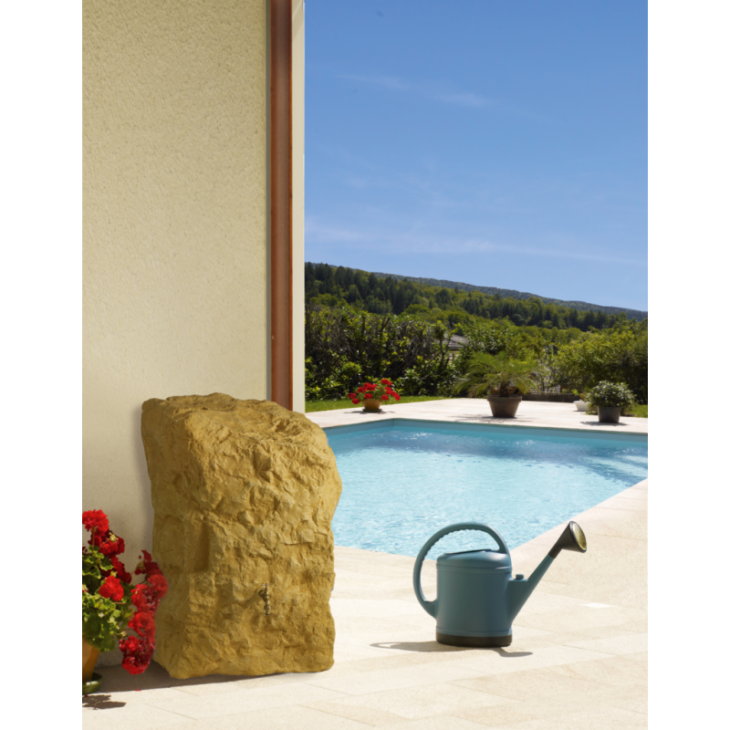 Récupérateur d'eau Rocher 300 litres pierre dorée