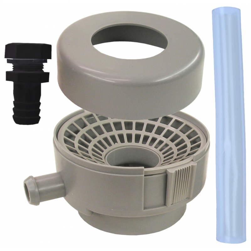 Kit de raccordement chêneau/gouttière pour récupérateur d’eau- gris