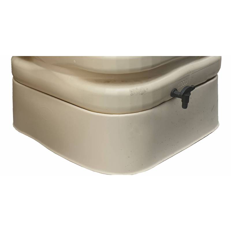 Socle récupérateur d'eau Cubique 1000 L beige