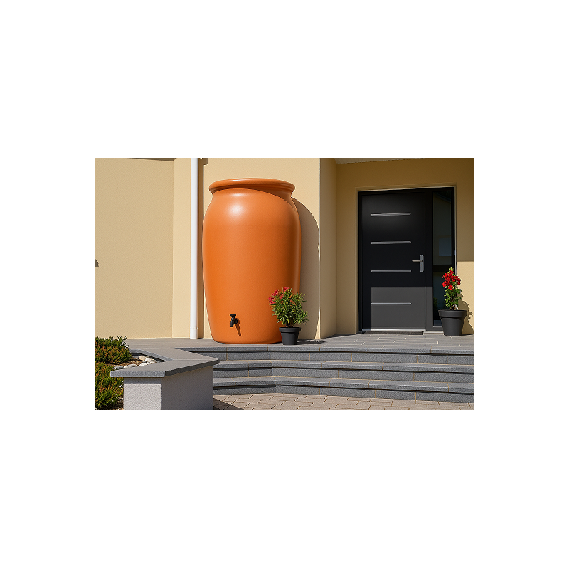 Récupérateur d'eau Jarre Toscan 2000L terre cuite