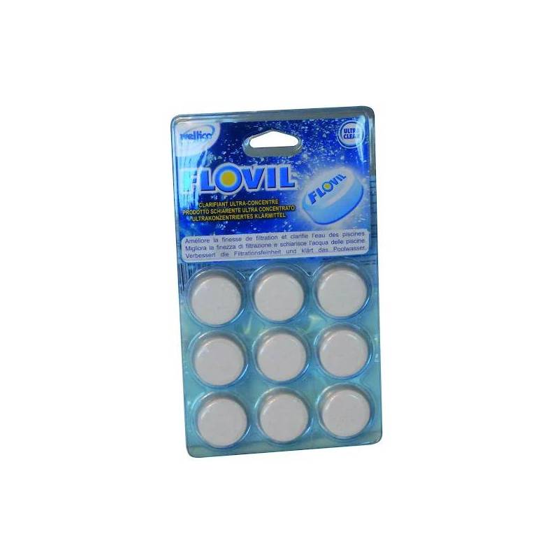 Pastilles clarifiantes piscine Flovil x9