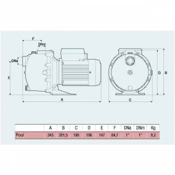 Surpresseur piscine eau salée POOL monophasé 0.75kW