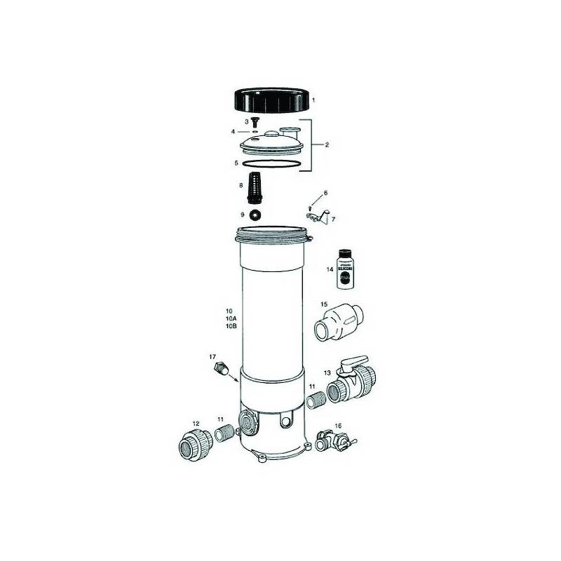 Doseur brome chlore 13.6kg Pentair