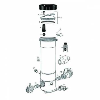 Doseur brome chlore 13.6kg Pentair